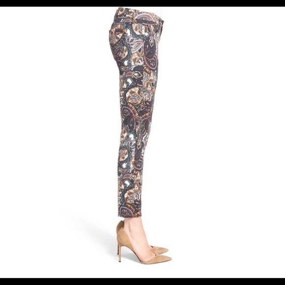 NWT 7 For All Mankind Paisley Ankle Pants - Multicolor - Picture 2 of 10